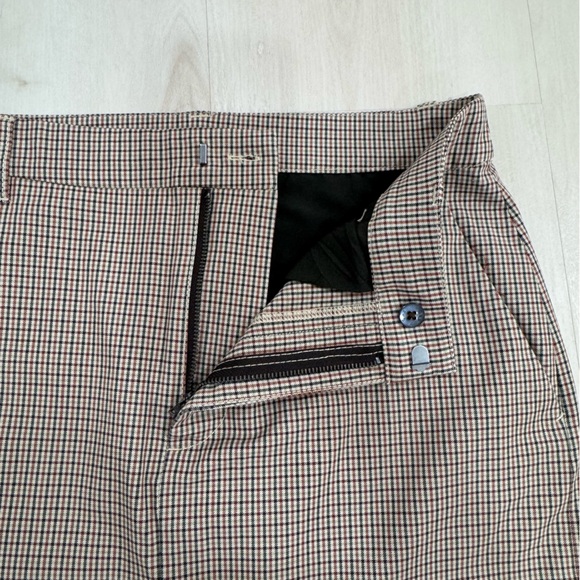 EUC Gap Pencil Midi Skirt In Brown & Tan Check Women's 6 Academia - Picture 6 of 13